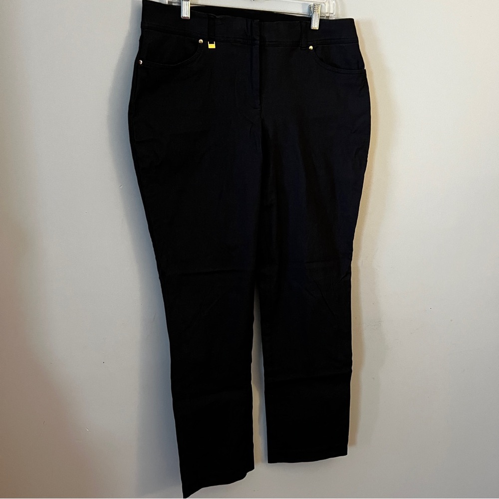 JM Collection Charcoal Gray Straight Leg Pants - Picture 3 of 9
